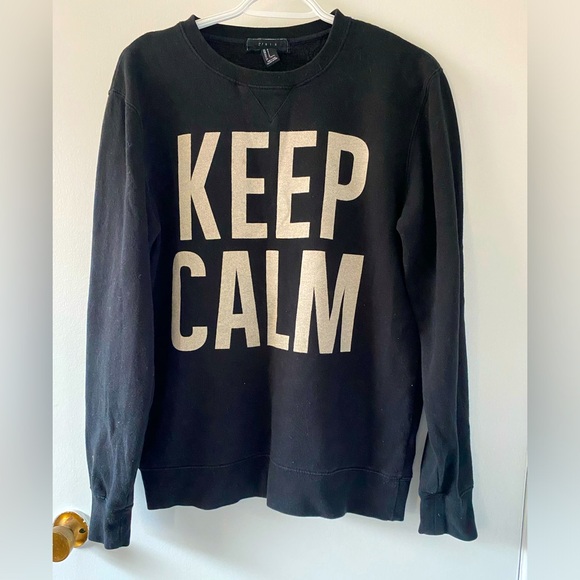 Forever 21 21Men Keep Calm Men’s Crew Neck Sweatshirt Size Small - Picture 2 of 6